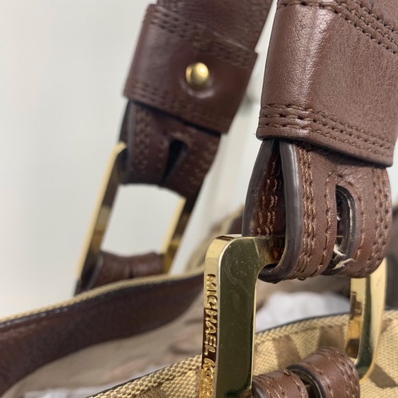 MK Michael Kors Canvas Leather Tote Bag (1 OF 2) - Picture 7 of 16